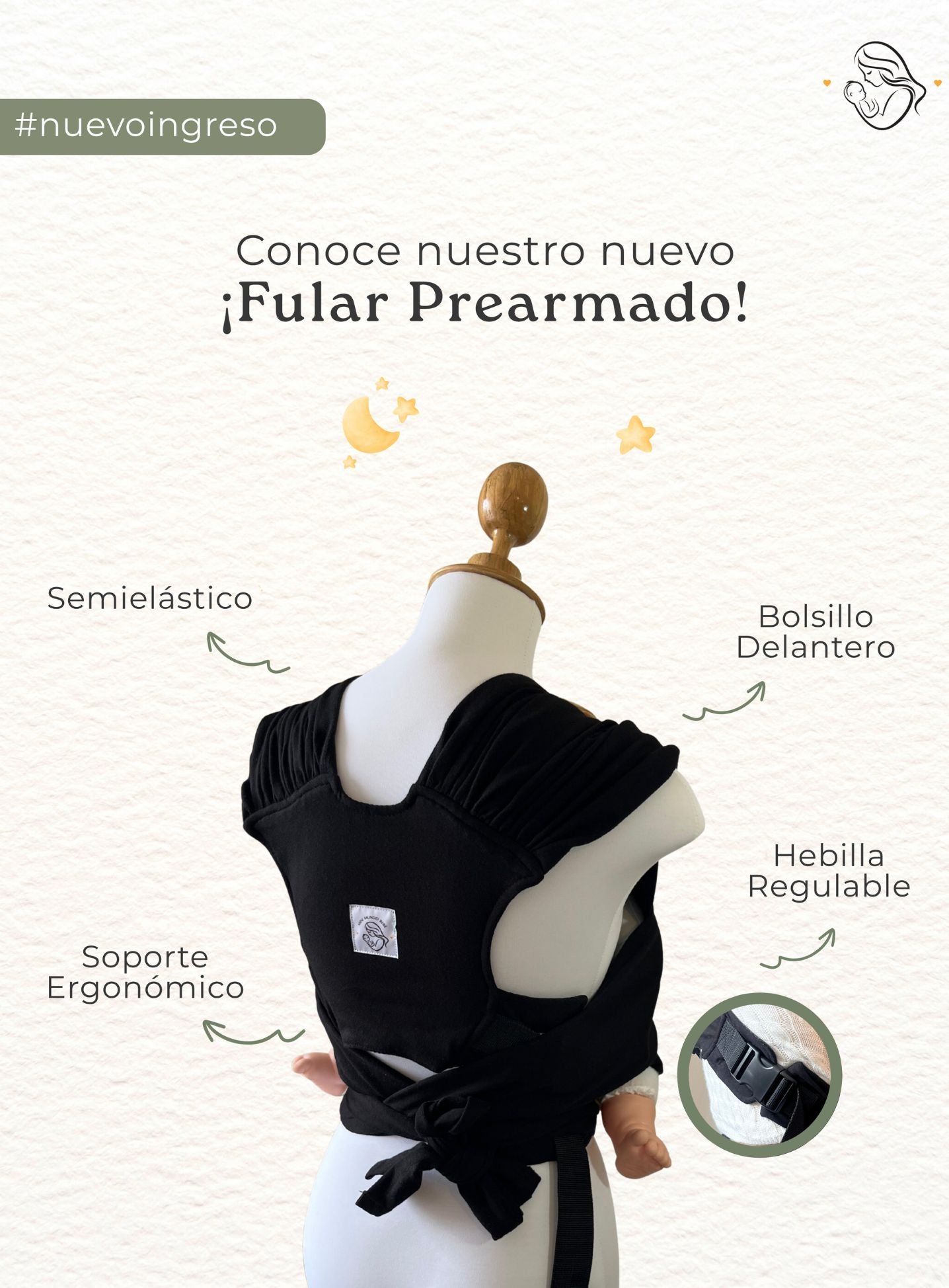 Fular prearmado - Beige
