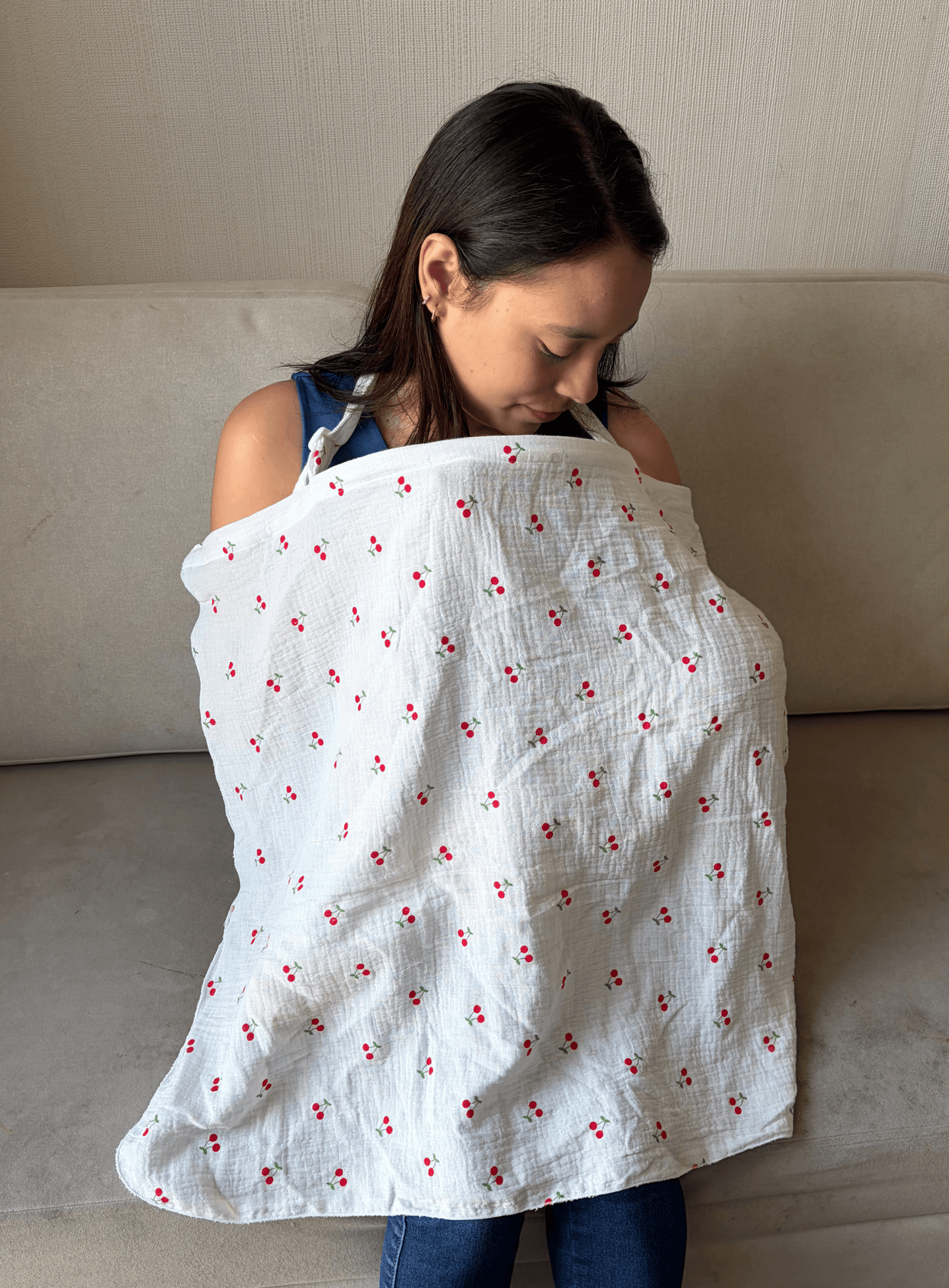 Cobertor de lactancia - Cerezas