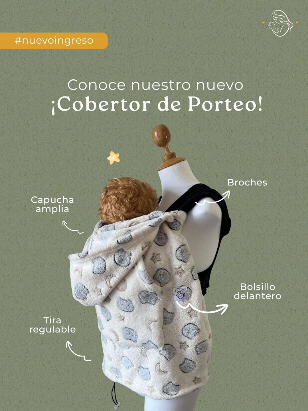 Cobertor de porteo - Gris