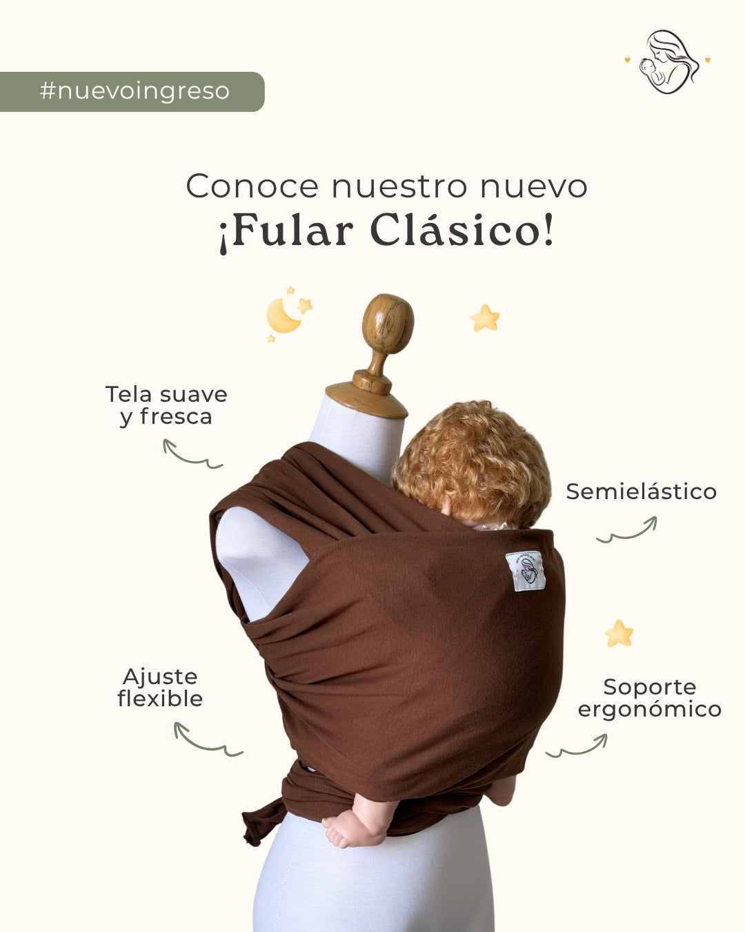 Fular portabebé - Negro